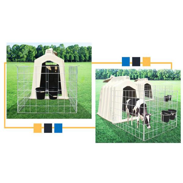 Acid Resistance Height 183cm Plastic Calf Shelters With Galvanized Net