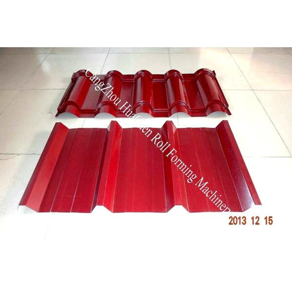 High Frequency Double Layer Glazed Tile Roll Forming Machine With 15 / 21 Rows