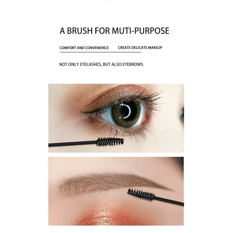 10cm Plastic Muti Function 10cm Disposable Brow Lash Comb Brush