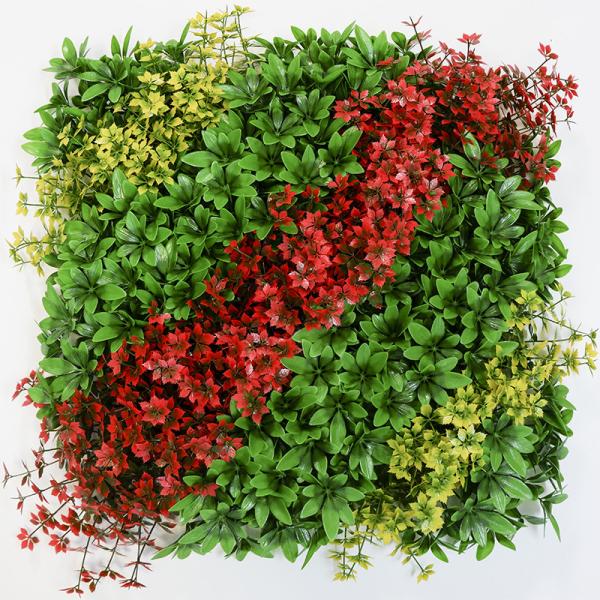 3D Flame Resistance Artificial Plant Wall Panels 4*25 With Grass Flower