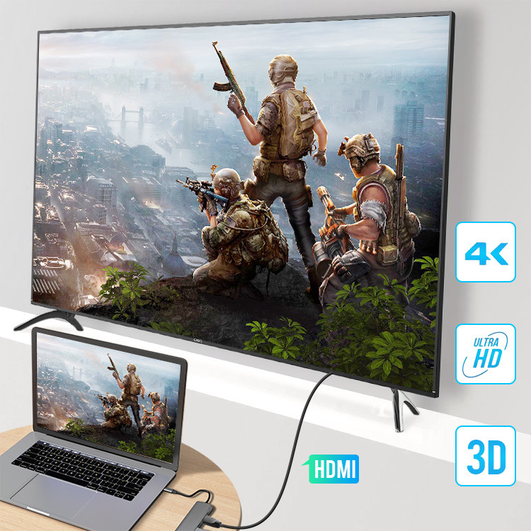 MacBook Pro / Air Ipad Pro USB C Adapter 6 In 1 With 4K HDMI Output