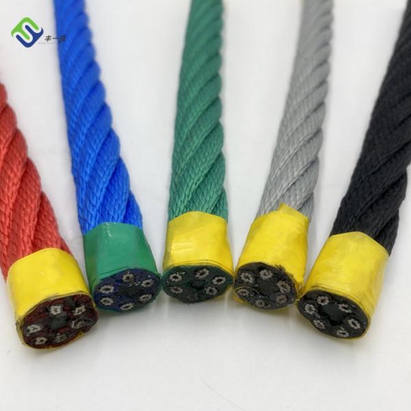 UV Resistant Combination Wire Rope 6 Strand 16mm Polyester Customized