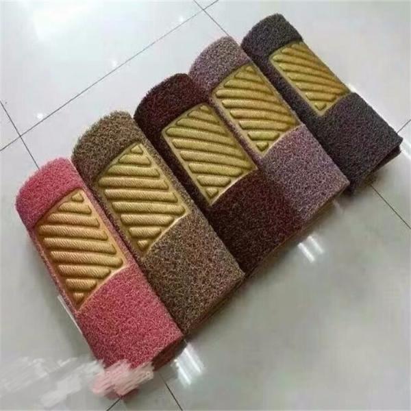 Plain Coir Entrance Matting 3 Pieces Set Auto Foot Design Anti - Slip Feature