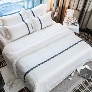 Quality ECO-friendly linen Wholesale Bed Sheet for Star Hotel 100% Cotton Linen bed sheets for sale
