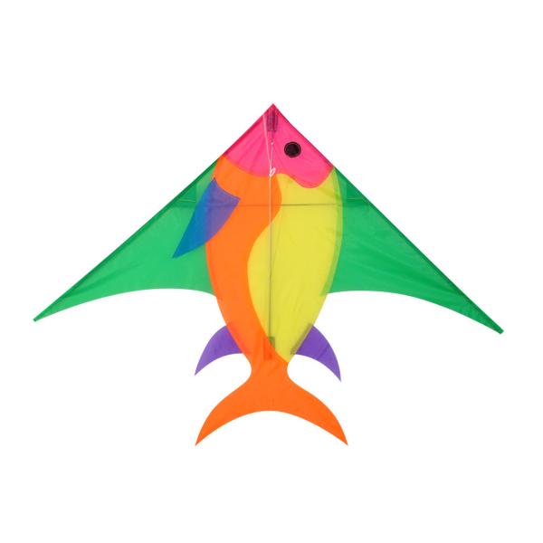 Fish Pattern Delta Wing Kite Single Line Type Easy Assembled For Beginner