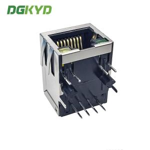 Right PCB Mount RJ45 Modular Jack With Transformer