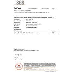 Zibo Huoju Aluminium trading Co., Ltd Certifications