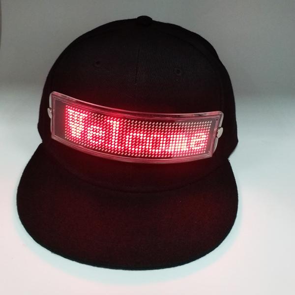LED message cap which can changed message by phone LED buletooth hat can rechargeable Fashion Sports Bluetooth Cap