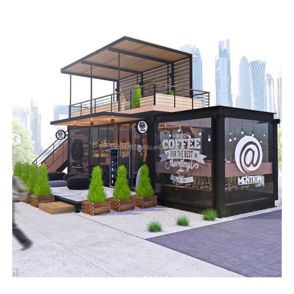 Customized Color Modern Design Prefab Container Milk Tea Shop Coffee Shop Cafe Store Homes Tiny Modular Container House