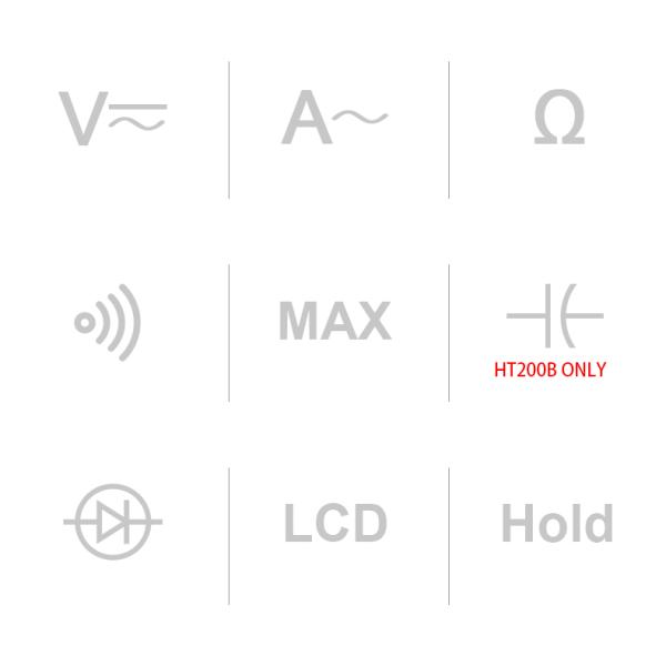 2A 2000uF Digital Clamp Meters , Auto Range Mini Digital Clamp Meter