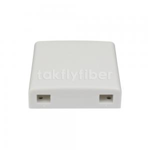 China 86 Type FTTH Faceplate Box SC APC SC UPC 2 Port Fiber Optic Wall Outlet on sale
