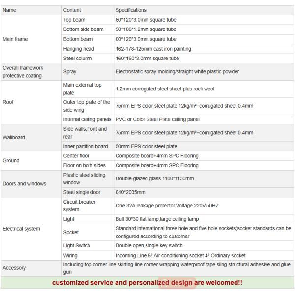 20FT 40FT Expandable Container House Steel Structure Movable