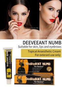 Quality Pain Relief Deeveeant Numb Lidocaine Cream Tattoo Anesthetic Cream Anti Swell 10g Non Oily White Pink Color for sale