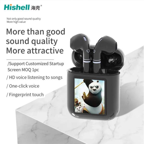 HiFi Lightweight True Wireless Stereo Gaming Earbuds White BT5.0 With Touch Display