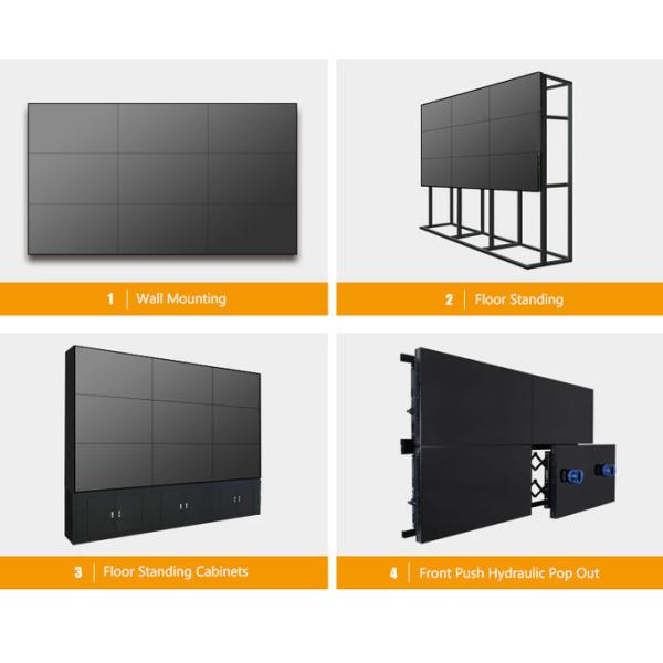 Narrow Bezel Lcd Video Wall 1920*1080 Resolution 49 Inch 450 Nits Brightness
