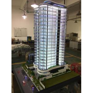 Handmade Acrylic Architecture Model / High Rise Building Model With Led