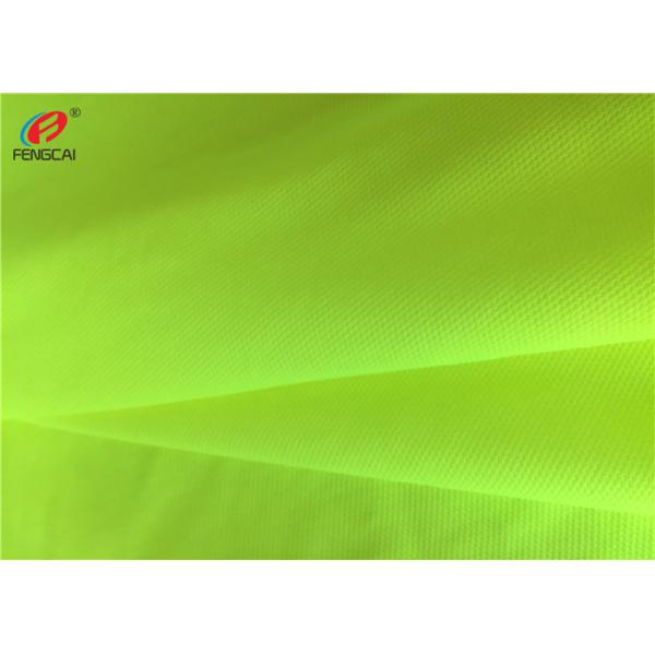 Polyester Cotton Fluorescent Material Fabric Weft Knit For Traffic Police Uniform
