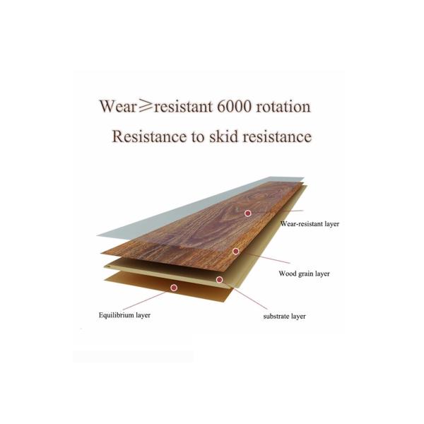 Home HDF Laminate Wood Flooring Walnut Color Wax Carb2 AC4 Embossed Surface