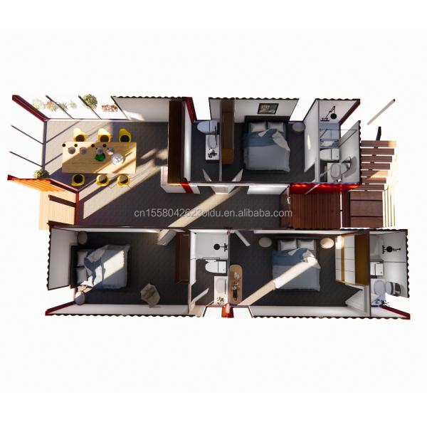 20ft/40ft Prefabricated Portable Foldable Expandable Container Tiny Mobile House with 3 Bedrooms Aluminum Alloy Windows