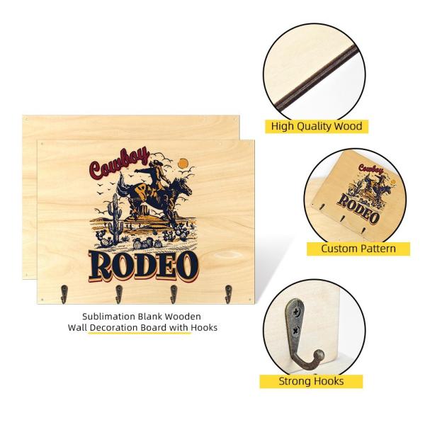 Sublimation Key Hanger Diy Printing Door Hanger Home Decorative Wood Blanks For Sublimation