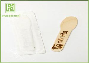 Quality Food Grade Wooden Popsicle Sticks Ice Lolly Spoon with Hot Stamp Logo for sale