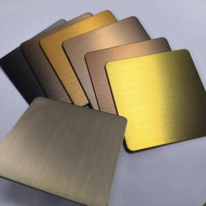 China 3.0mm Colored Stainless Steel Sheets Hairline Stainless Steel Plate Metal For Jewelry Making on sale