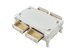 Quality MDF Baking Lacquer Carving Modern Living Room Coffee Table for sale