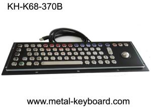 Quality PC Industrial Computer Keyboard , Black Metal Keyboard Stainless Steel Panel for sale