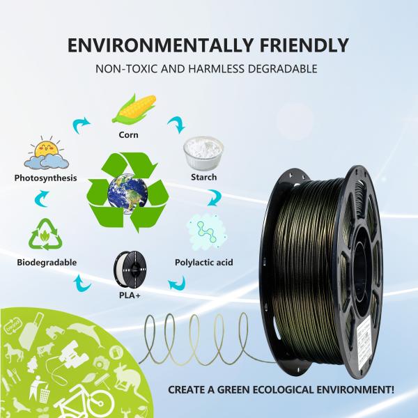 3D Printer Filament Change Star Gold PLA+ Filament 1.75mm Dimensional Accuracy +/- 0.02mm