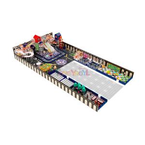 Customized High Indoor Playground With Varieties Of Slides And Soft Play Unique