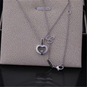 China Chopard HAPPY DIAMONDS ICONS PENDANT Heart Necklace in ETHICAL WHITE GOLD DIAMOND on sale