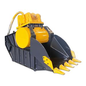 Quality Construction Loader Fine Screening Bucket Limestone Concrete Quarry Stone Jaw Crusher Bucket for sale