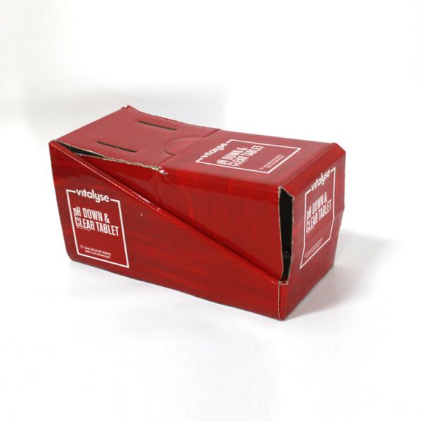 Custom Printed Corrugated Foldable Packaging Box Rectangular red corrugated display box
