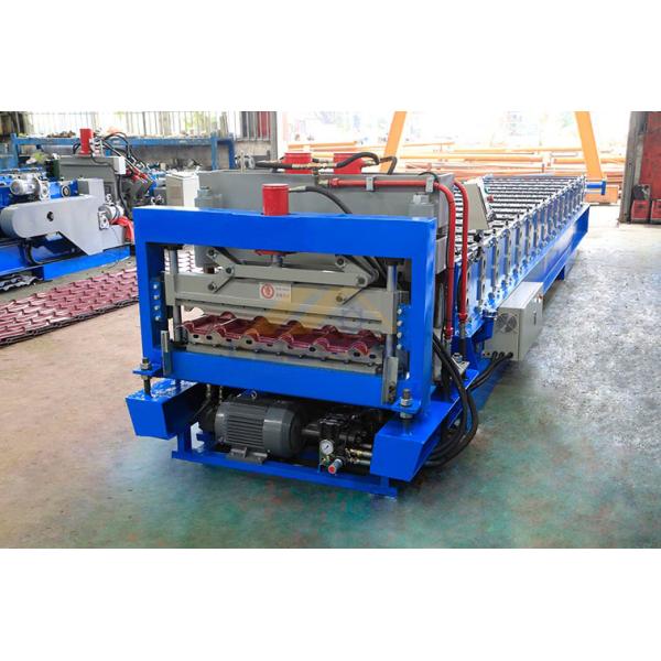 8m/Min Metal Glazed Tile Roll Forming Machine 0.7mm High Capacity Chrome Plated