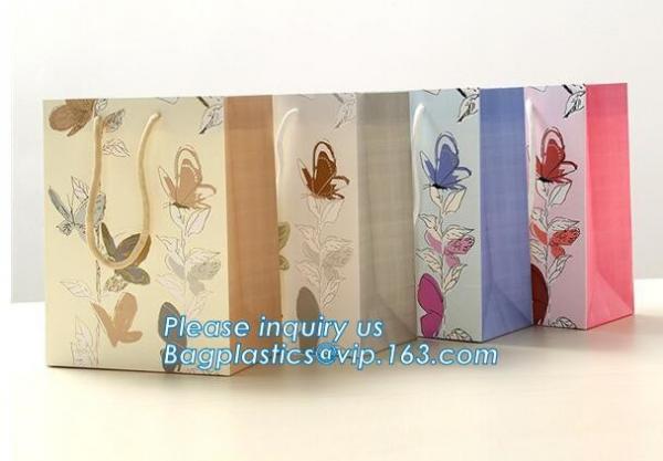 Customized luxury wedding favor bags elegant high grade carrier gift bag pretty eco friendly paper shopping bag, bagease