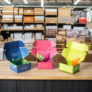 Quality Custom Coated Paper Packaging Box Cardboard Corrugated Shipping Boxes Gold Foil for sale