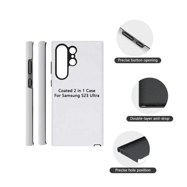 Most Protective 3D Sublimation Phone Cases For Samsung S23 Plus Ultra 2 In 1 Mobile Cover