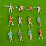 1:50 scale architectural model color sport figures 3.5cm outdoor exercise people