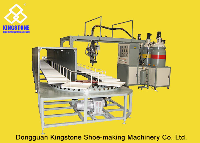 Shoe Sole Mould Making Machine , Rotary Polyurethane Injection Molding Machine