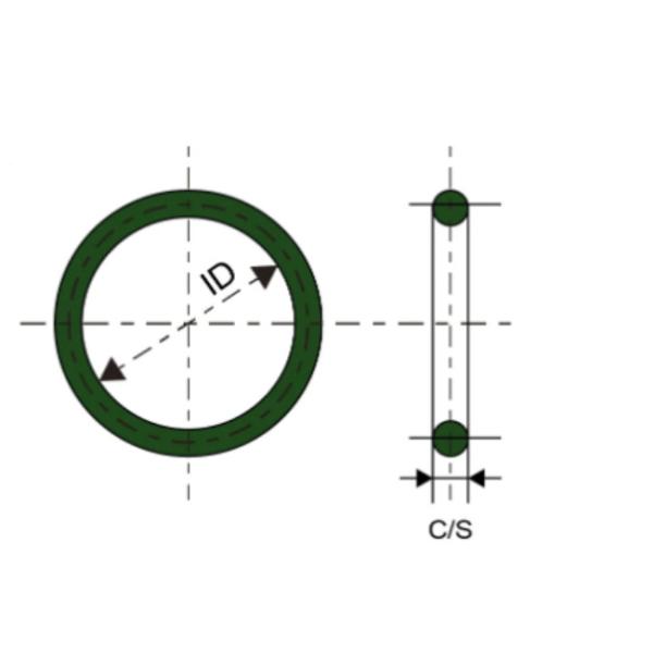 Custom NBR high temperature rubber o rings 90 shore A 2.4mm Wire Diameter