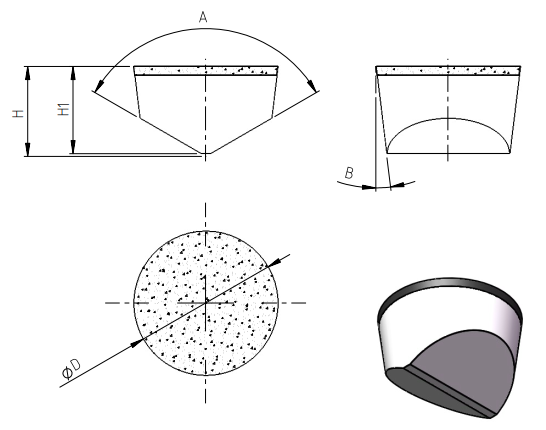120 Angle Pcbn Cutting Inserts Rcmx-V Type Round