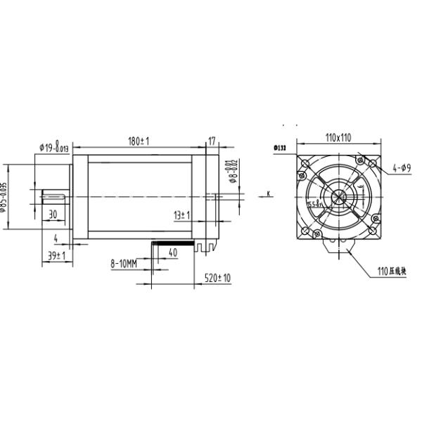 180mm 16NM Closed Loop Stepper Motor Nema 42 Servo Motor And Driver With Display 220VAC