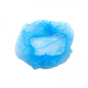 Quality Non Woven Clip Bouffant Hats Disposable Hair Caps Dust Proof Breathable for sale