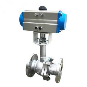 China Pneumatic Actuated Cryogenic Ball Valves 304 Body Liquid Oxygen Hydrogen on sale