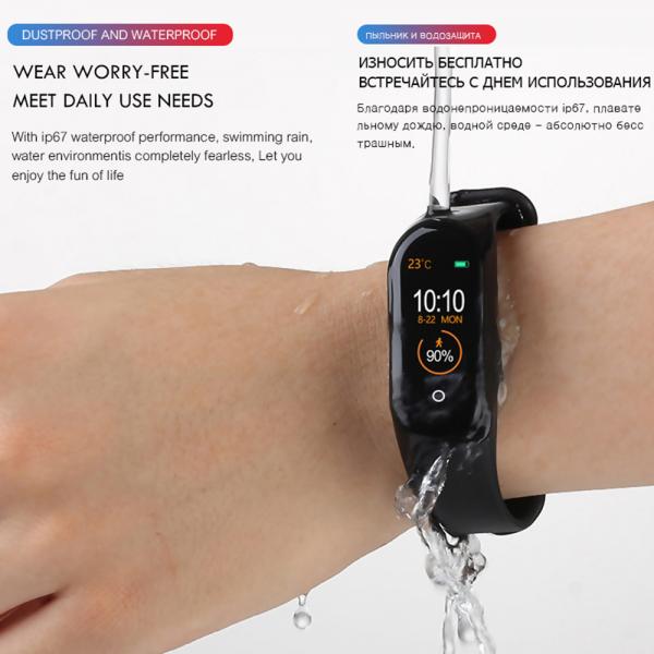 M4 Smart Wristband Watch Heart Rate Monitor Bracelet With Long Batter Smart Wearable Devices Blood Pressure Measurement
