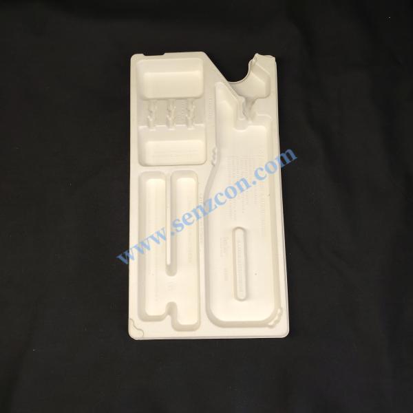 Direct supply from an OEM factory in Ningbo. Pulp molded packaging bases for medical devices. Sterile, environmentally friendly and biodegradable.