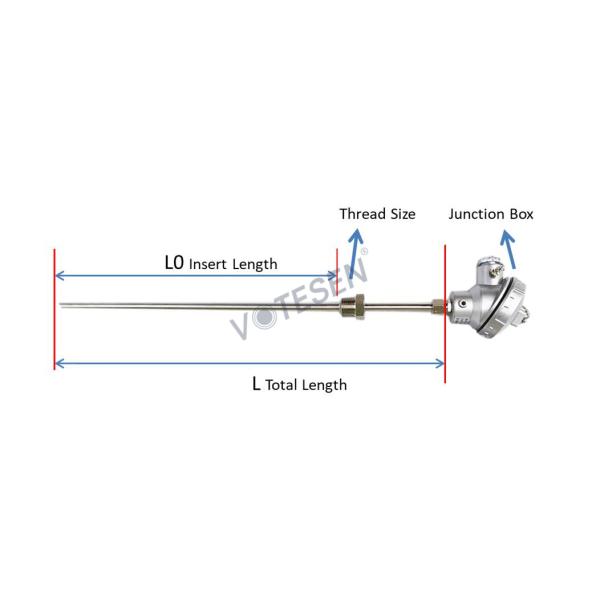 Armor K Type Thermocouple Temperature Sensor 4-20mA Stainless Steel