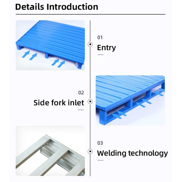 Customized Size Four Way Entry Steel Reinforced Stackable Double Faced Transport Pallet Stackable for Space Efficiency