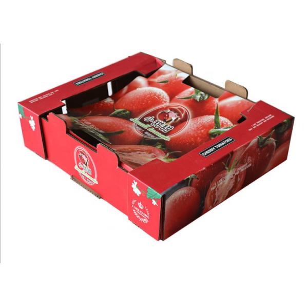 Custom Wholesale Recycle Material Tomato Packing Boxes Fruit Corrugated Boxes