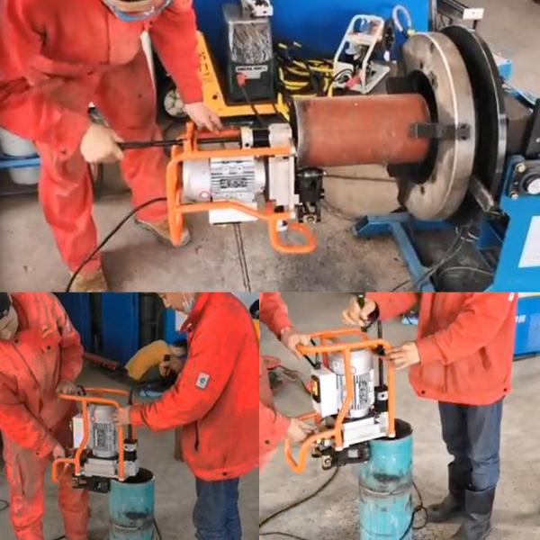 Steel Plate Portable Beveling Machine Adjustable Angle Flat Milling Machine